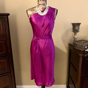 STUNNING silk magenta Banana Republic dress